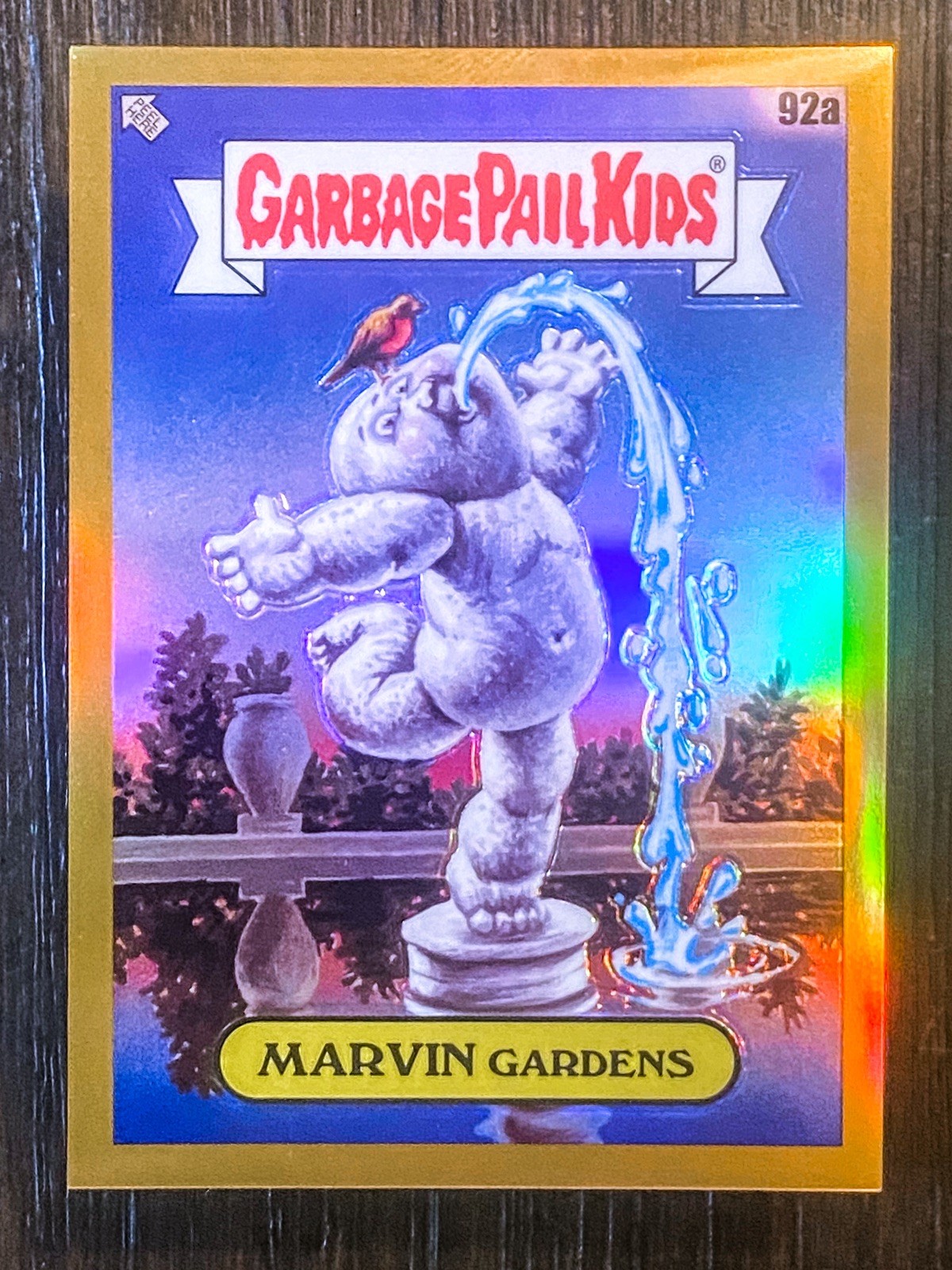 2020 GARBAGE PAIL KIDS CHROME 3 GOLD REFRACTOR MARVIN GARDENS 3/50 🔥