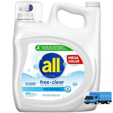 All Liquid Laundry Detergent Free Clear for Sensitive Skin - 184.5 fl oz 0.10 per gallon