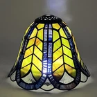 Vintage 1970s/80s Tiffany Style Leaded Stained Glass Tulip Shade 7.25"