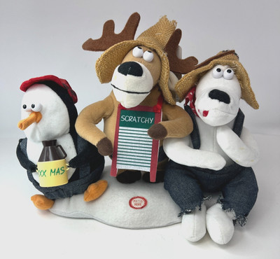 2008 Gemmy Holiday Hillbilly Trio Animated Sings Wish You Merry Xmas Works
