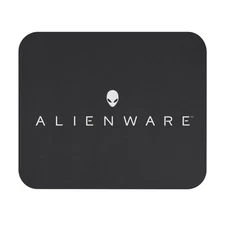 Alienware Logo, Themed Black Gaming Mouse Pad (Rectangle)