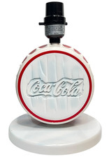 Coca-Cola Bottle Cap Accent Lamp Red White Portable Desk Lamp EUC