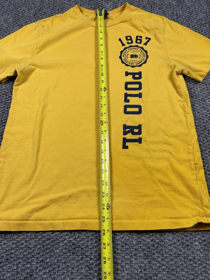 Ralph Lauren Polo Shirt Boys XL Yellow 1967 Graphic Tee Short Sleeve Casual - Image 4 of 4