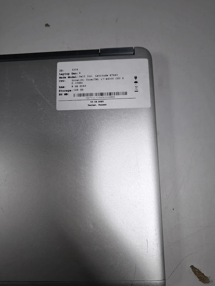 Dell Latitude E7440 - Core i7 4th Gen 8GB RAM - Refurbished, Working, No OS - Image 3 of 4