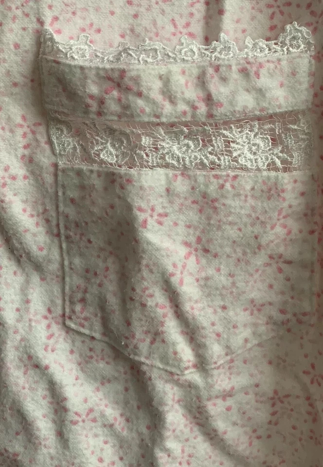 Conjunto de pijama de franela Eileen West rosa floral suave manga larga para mujer XS ¡Cariño! Foto 4 de 4