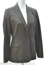 Calvin Klein NEW Black Notch Collar 1 Button Blazer Jacket stretch suit coat 6