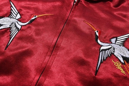A Bathing Ape Japanese Crane Embroidery Souvenir Jacket 1k72-140-004 - Picture 8 of 9