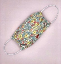 Cotton Face Mask With Filter Pocket Washable Handmade Colorful Pastel Flowers