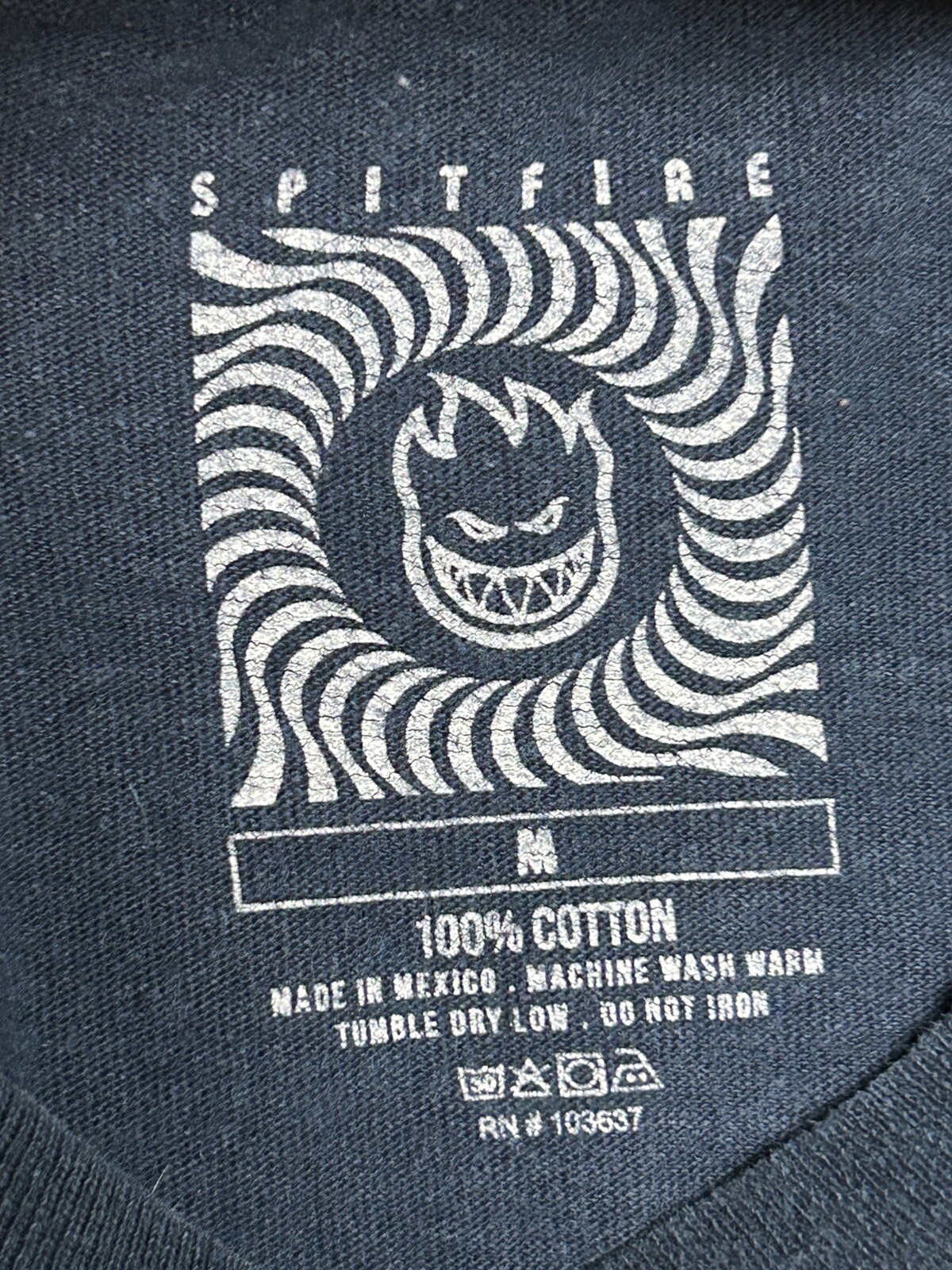 Spitfire Skateboard Long Sleeve Logo T-shirt- Men's Medium- Skater BMX Thrash