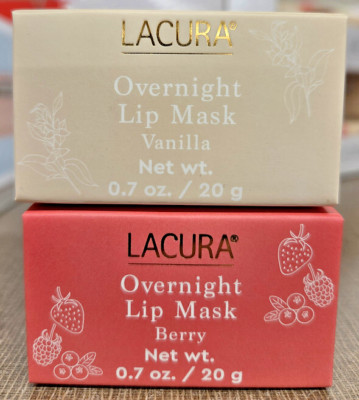 Lacura Overnight Lip Mask Vanilla & Berry 0.7oz 20g (2 Boxes)