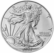 2024 American Silver Eagle $1 Coin 1 oz Fine Silver BU