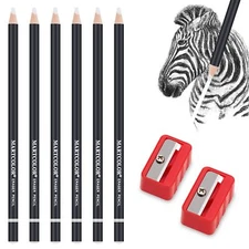 6 Pack Professional Eraser Drawing Pencils for Sketching Charcoal Drawings