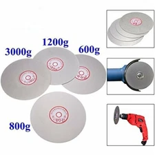 4PCS 6'' Diamond Coated Flat Lap Wheel Grinding Disc Tool 600 800 1200 3000 Grit