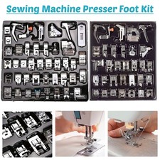 Sewing Machine Presser Foot Feet Kit Set for Rolled Hem Snap on Low Shank 32/42x