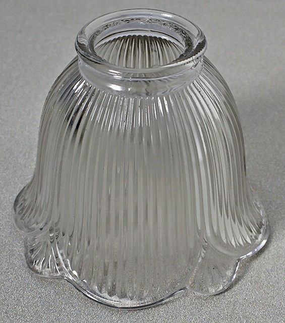 Antique Ribbed Glass Tulip Style Lamp Shade eBay
