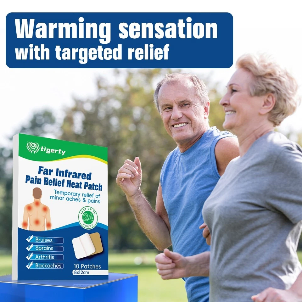 Far Infrared Heat Patch - 10Pcs Deep Penetrating for Back, Wrist Muscle Sprain - Image 2 of 4