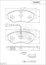 Kit pastiglie freno PER Nissan NT400 Cabstar 35.13 96 KW 130 CV