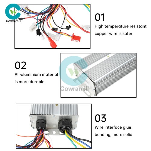 48V 60V 72V 84V 3000W Dual Row Smart Brushless Controller for Electric Vehicles - Picture 10 of 21