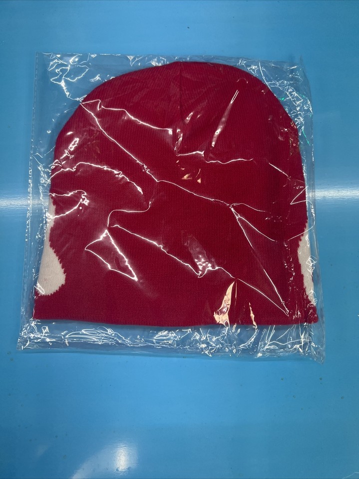 LaresDay Spider Web Beanie - Pinke Strickmütze Mit MEA Culpa Print Für Streetwear & Y2K Style