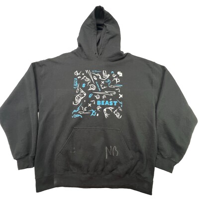 Pullover Hoodie Mr Beast Pullover Mr Beast Hoodie Men's L Black