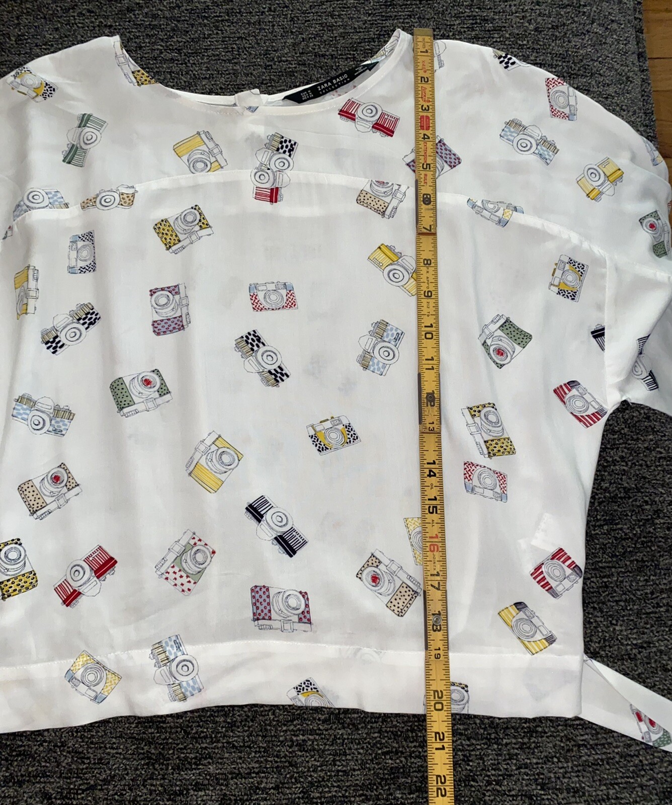 ZARA  Basic Collection Woman’s White TOP Blouse S… - image 2