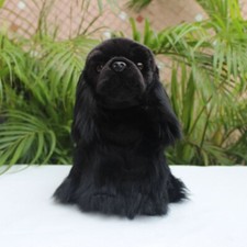 cute plush Cocker spaniel toy black Snipe hunting dog doll kids' gift about27cm