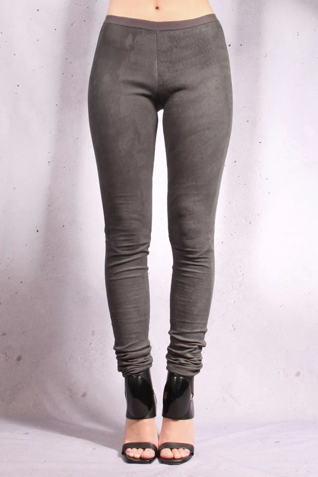 Pantalón Legging Pantalón Rick Owens RP15F1320LS Esfinge Polvo Oscuro Gamuza i40 Us6 S Foto 3 de 4