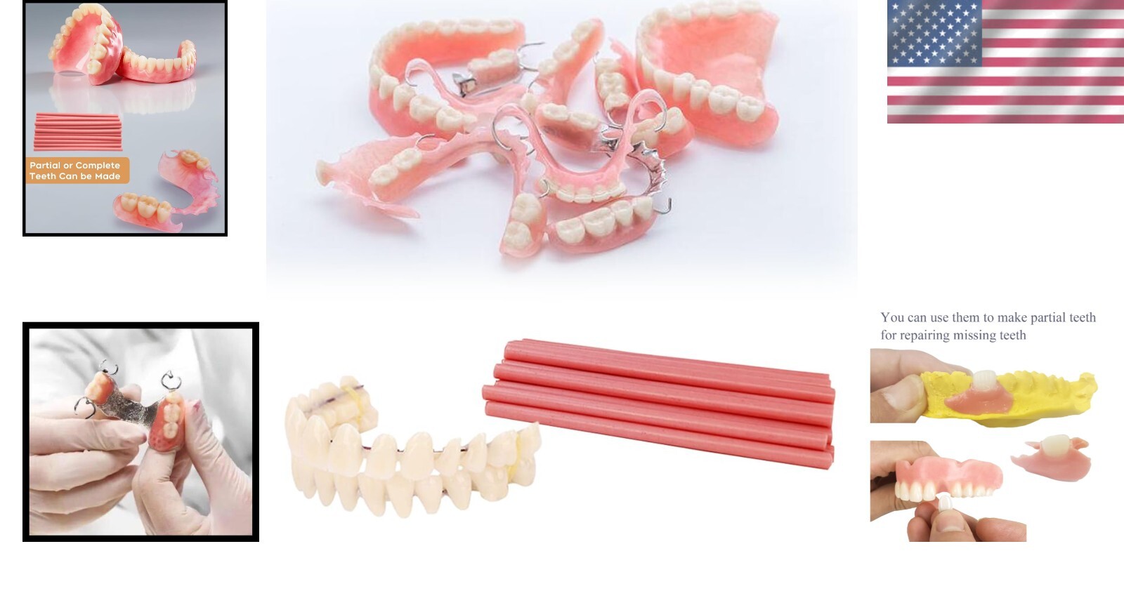 Adjustable DIY Missing Teeth Kit - Comfortable and Durable Temporary Dentures
