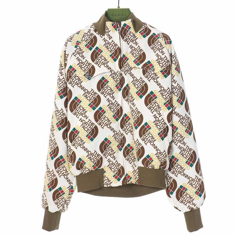 Gucci logo print nylon bomber jacket blouson S white Width Gucci logo print nylon bomber jacket blouson S white Width