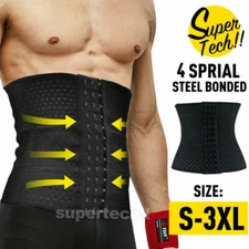 Men's Waist Trainer Body Shaper Tummy Girdle Belt Belly Fat Burner Corset XS-6XL