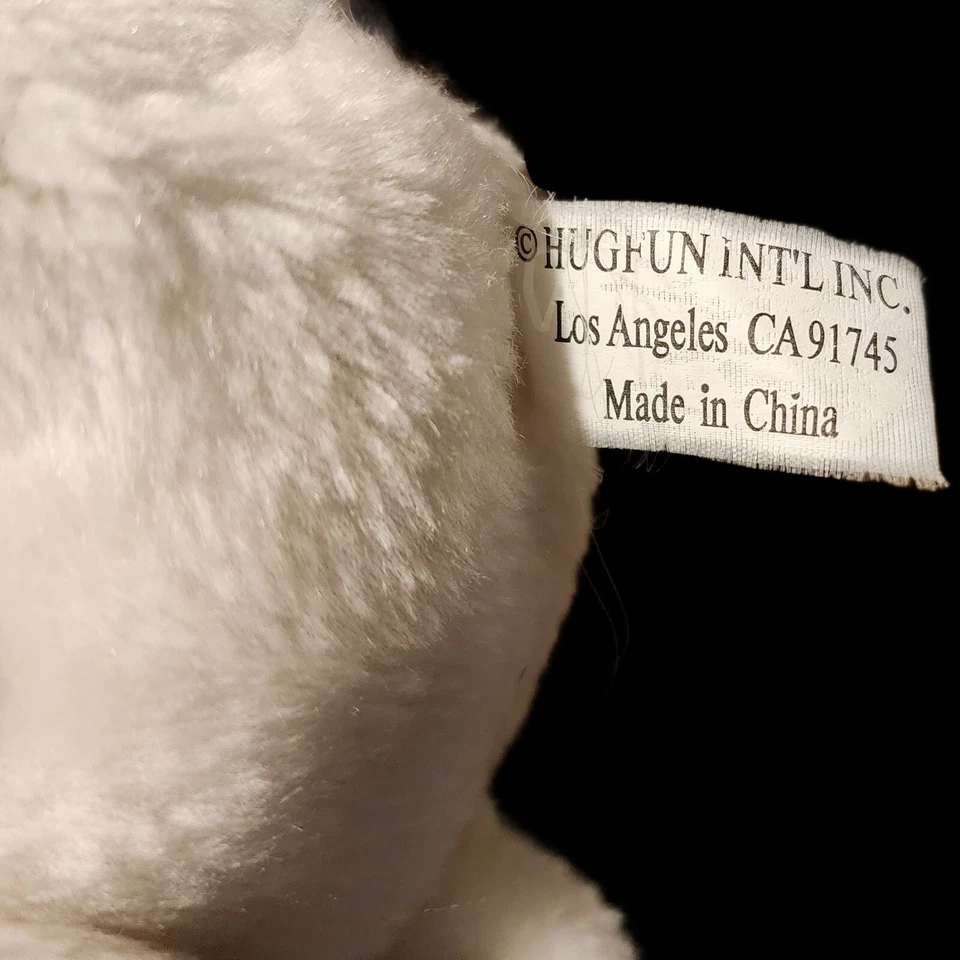 Vintage Care Bear Plush Fake Fakie Flower Garden HugFun Knockoff 14" White Pink - Image 4 of 4