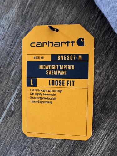 Pantaloni della tuta Carhartt peso medio conici taglia M vestibilità ampia foderati grigi autentici - Foto 7 di 17