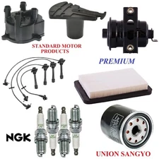 Tune Up Kit Spark Plugs Wire Set Air Oil Filters for Geo Prizm 1.8L 1993-1997