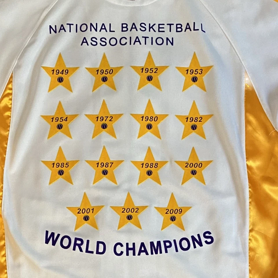 🔥 RARE! LA Lakers Adidas Jacket White 2009 Championship Size XL Kobe Bryant 🔥 - Image 4 of 4