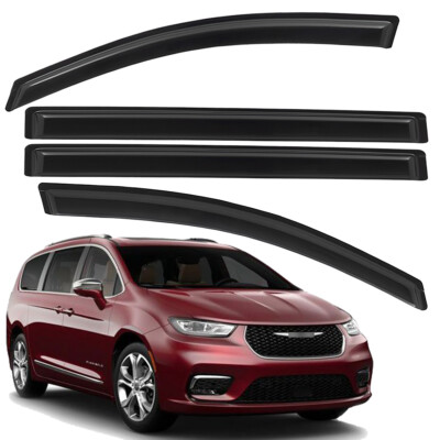 4PCS Side Window Deflector Rain Guard Vent Visor for 2017-2024 Chrysler Pacifica
