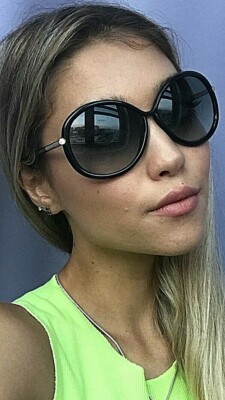 Tom Ford Clothilde TF 162 01B Round Gradient Black Oversized Women's Sunglasses