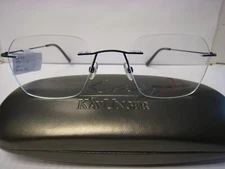 Naturally Rimless NR 374 Eyeglasses Frames Navy 51-19-140-37.5V W/ Generic CASE