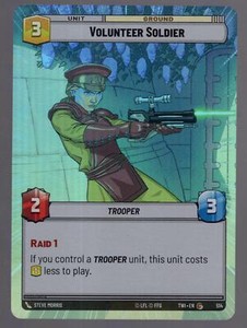 Star Wars Unlimited TotR Foil Hyperspace Card TWI514 Volunteer Soldier