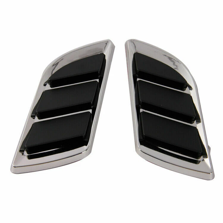 Par de pegatinas de admisión de cubierta de orificio de guardabarros de ventilación de flujo de aire lateral delantero para automóvil de ajuste universal Foto 2 de 4