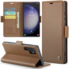 Men/Women Leather Card Flip Magnetic Wallet Shockproof Case For Cell Phones