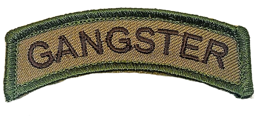Tactical ARC Gangster Rank Multicam Embroidered Patch Green