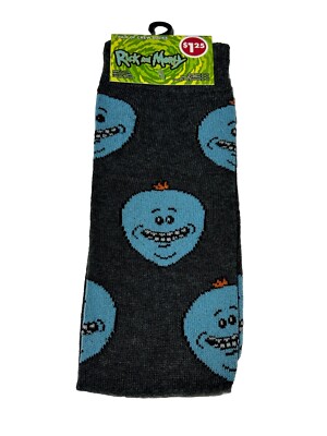 Rick And Morty Men's Novelty Crew Socks multicolor, 1 Pair  Shoe 6-12 New
