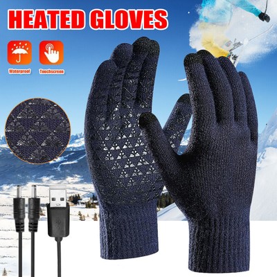 1 Paar Beheizbare Handschuhe USB Wiederaufladbar Winter Handwärmer Weihnachten