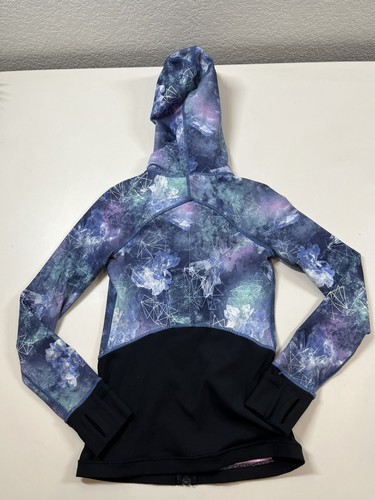 Blue Purple Colorful Ivivva by Lululemon Zipper Hooded Jacket Youth Girls 10 - Picture 3 of 6