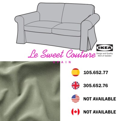 IKEA EKTORP Cover for 2-seat sofa, LOVESEAT Hakebo grey 