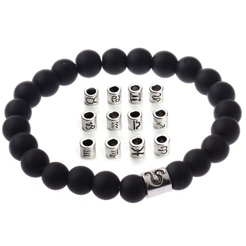 12 Zodiac Constellation Horoscope Bracelets Natural Stone Bead Bracelets Unisex - Picture 33 of 36