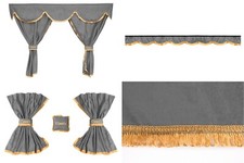 Set Kabinenvorhänge Classic Grau Für Volvo FH4 Globetrotter Ab 2012