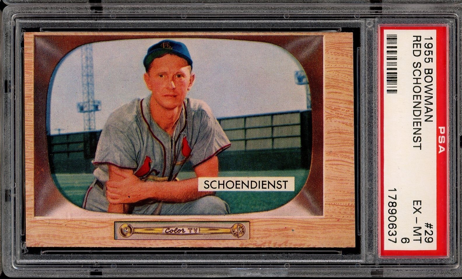 1955 Bowman Baseball #29 Red Schoendienst PSA 6