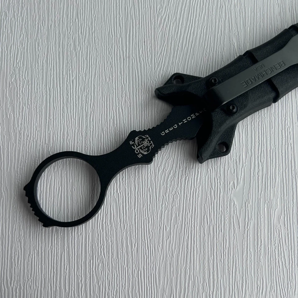 Benchmade SOCP Dagger 176BK Fixed Blade Knife, Coated Finish, Black Handle sheat - Image 3 of 4