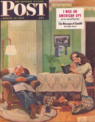 1948 MARCH 27 After Dinner at the Farm SATURDAY EVENING POST COVER ONLY #3